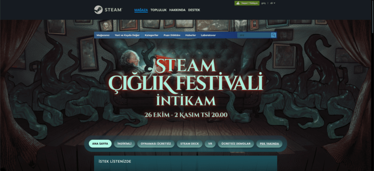 Steam Çığlık Festivali (Cadılar Bayramı İndirimi)